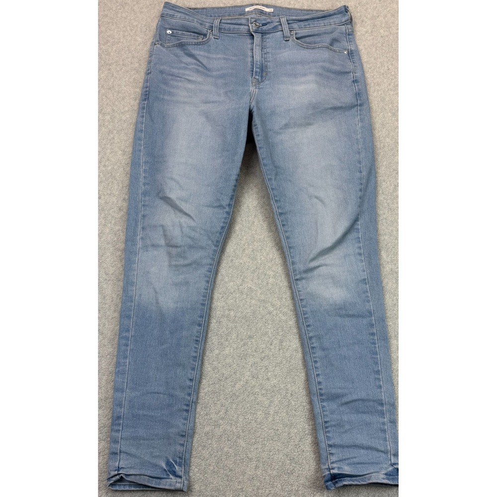 Levi's 721 Womens High Rise Skinny Jeans Blue Denim 5-Pocket Light Wash 32x30